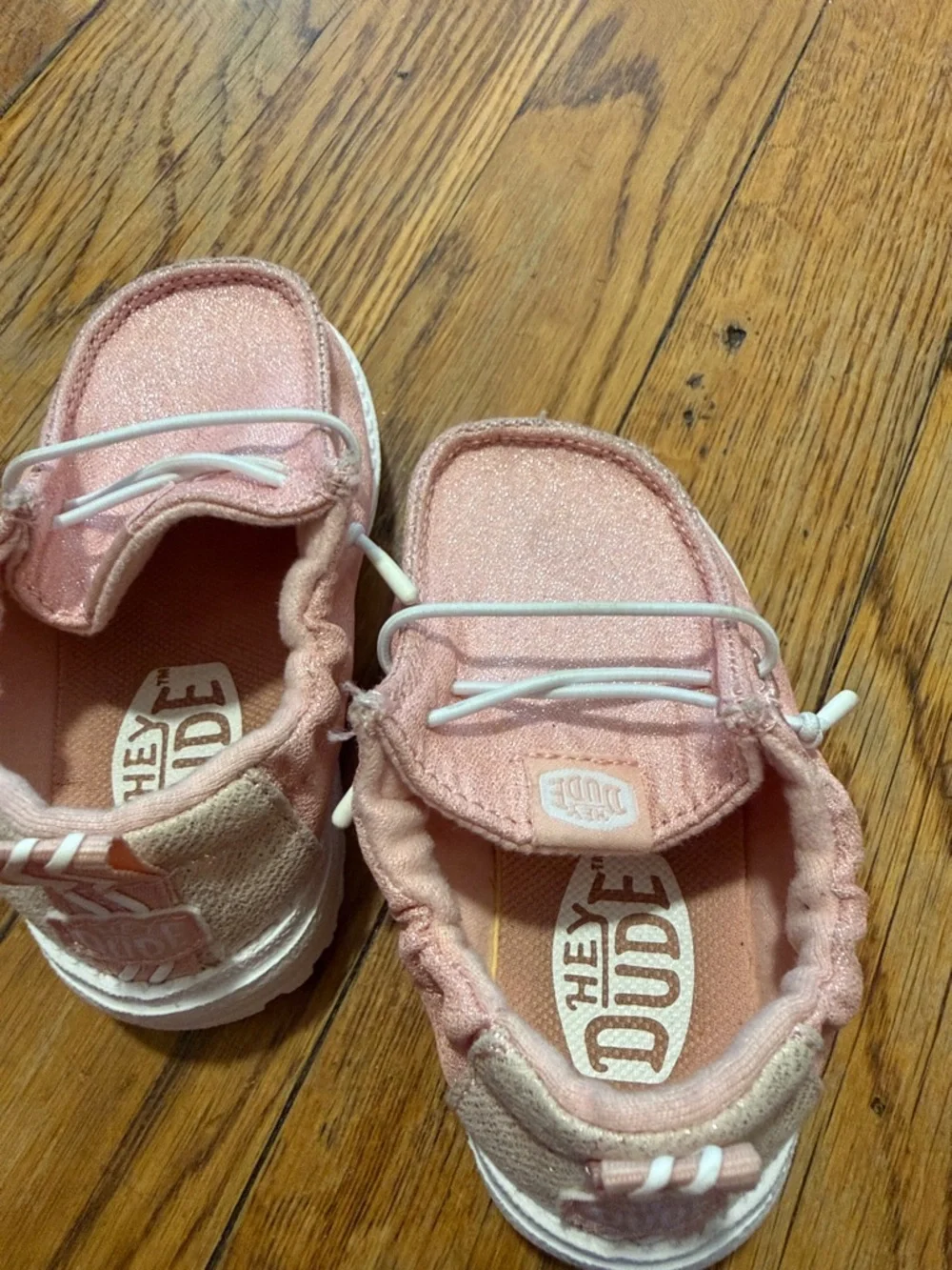Hey Dude lol dudes baby Kids Slip-On Sneakers rose gold pink size 4C
